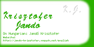krisztofer jando business card