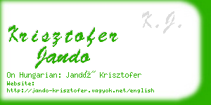 krisztofer jando business card